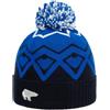 Eisbär Berretto con Pompon Ziggy Donna/Uomo - Made in Austria Beanie Invernale da Sci Lana Risvolto, Fodera, Fodera Inverno Autunno/Inverno - Taglia Unica Blu