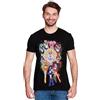 Elbenwald Maglietta Sailor Moon con Motivo Crew per i Fan degli Anime Uomini Signore Unisex Cotone Nero - XL