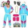 ATOWORLD Costume anni '90 anni '80, da uomo e da donna, a tema, costume anni '80, accessorio anni '80, abbigliamento da uomo e da donna, stile vintage