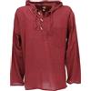 GURU SHOP Camicia Nepal, Felpa Hippie Goa, Camicia Yoga, Camicia Con Cappuccio, Bordeaux, Cotone, Dimensione Indumenti:M, Camicie