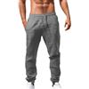 Luadnysin Pantaloni Uomo Estivi,Eleganti Tuta Leggeri Estivo Calzoni Lino Yoga Lines Baggy di Giapponesi con Elastico in Vita da Lavoro Cotone Pantalone Casual Pants Pantalaccio,Grey,Grigio,XL