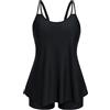 Hanna Nikole Costume da bagno da donna di grandi dimensioni Pancia Tankini due pezzi Costume da bagno a vita alta, Nero , 50 Große Größen