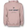 Surf Monkey DRESSED IN MUSIC PLAY WITH ME Hoodie Felpa Ecologica con Cappuccio Uomo/Donna - Cotone Biologico GOTS Surf Monkey®, Rosa, M