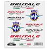 4R Quattroerre.it Adesivi per MV Agusta Brutale 800 - Set 8 Sticker Presagomati, Resistenti ad Acqua e Raggi UV, Made in Italy, Licenza Ufficiale, Foglio 160 x 135 mm