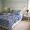 Italian Bed Linen Parure Copripiumino RIVER - Prodotto in Italia - Set Copripiumino Singolo - Sacco 150x200 cm + Patella e Federa 50x80 cm - Cotone 80% Fibre Miste 20% - Rio Blue