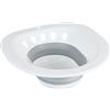Relaxdays Bidet Pieghevole per WC, HLP: 12 x 36 x 39 cm, Inserto Semicupio Water Igiene Intima, Plastica, Bianco/Grigio