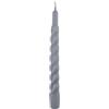 Cereria Di Giorgio - 6 Candele Tortiglione laccate - Diametro 2.2 cm Altezza 21 cm - Colore Grigio - Durata 5 ore - Standard per candelabro - Home Decor