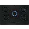 Electrolux KGG753723L - Piano Cottura 5 Fuochi Gas 75 cm in Vetro Nero