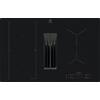 Electrolux KCC83410CT - Piano Cottura Induzione 4 Fuochi con Cappa Integrata Aspirante 80 cm Nero