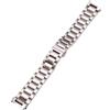 ROUHO Acciaio Inossidabile Interfaccia ad Arco Cinturino Doppia Pressione Fibbia Deployante Bracciale Orologio Compatibile con Longines Master L2 L4