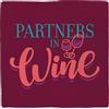 Plenty Gifts Cartello Alluminio - Deco Tile Partners in Wine - Targa decorativa - Motivo vino - Idea regalo e decorazione - Flamingo