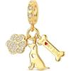 QIKAOLA Bead Charm Ciondolo Argento Sterling 925 per Pandora Braccialetti Ciondolo in argento da regalare alle donne