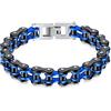 bigsoho Bracciale da motociclista in acciaio inox, larghezza 11 mm, Acciaio inossidabile