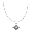 ENTREPLATA Collana in argento Sterling 925 da donna con ciondolo amuleto protettivo magico bianco Simbolo magico celtico protezione degli incantesimi nodo della strega 15 mm.
