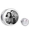 Gaosh Cuore Ciondolo Charms Pandora 925 Argento Sterling Charms Pandora Personalizzata con Foto per Bracciale Collana Regalo Donna Mamma Nonna (Foto 2, Argento)