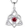 starchenie Collana con Nodo Celtico Collana con Pietre Portafortuna a Cuore in Argento 925 per donna