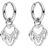 Purelei Heart Shape - Orecchini a cerchio piccolo, impermeabili, piccoli orecchini a cerchio con ciondolo a forma di cuore in acciaio inox, placcato oro 14 K, argento e oro rosa 18 carati, delicati