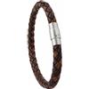 Simaru Bracciale intrecciato a mano in vera pelle per uomo e donna con chiusura magnetica, XL - Handgelenkumfang von 18-19cm, Pelle