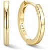 U7 SILVERCUTE Orecchini Uomo Donna Argento 925 a Cerchio Piccolo 8/10/12mm | Orecchini cerchio argento 925 4 colori; struttura robusta e ipoallergenico; ideale per uso quotidiano, regalo per donna uomo