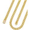 ChainsHouse Collana da Uomo in Acciaio Inossidabile a Catena Cubana con Chiusura in Zirconi, Gioielli Stile HipHop Punk Regalo per Uomo Donna,Catena Oro Larga 6 mm e Lunga 51 cm