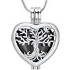 VCCWYQK Cuore Urna Collane per Ceneri per Donne Ritorna Gioielli Fiore Memorial Mini Keepsake Cenere Hollow Pendente