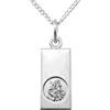 Alexander Castle ciondolo targhetta San Cristoforo Argento sterling conc ollana 46cm - 10mm x 20mm