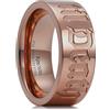 King Will Fede nuziale da uomo in acciaio inox, 8 mm, nero con placcatura argentata, intarsio con croce e scritta True Love Waits, da indossare tutti i giorni