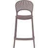 Cribel Set da 2 Sgabello Shell in Polipropilene, Design Moderno con Schienale Traforato a Raggi, Poggiapiedi e Seduta Ergonomica Interni ed Esterni Colore Bronzo H65 39x53x96 cm