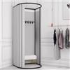 WUGCHDA 200x100x95CM Spogliatoio Camerino Mobile, Portatile Spogliatoio per La Protezione Della Privacy, Spogliatoio Semicerchio Mobile per Ufficio, Attività All'aperto, Boutique, Negozio di Abbigliamento