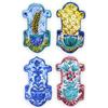 SICILIA BEDDA CAPACI Acquasantiera (1Unità) in Ceramica Siciliana a Forma di Croce, h 10 cm x L 5 cm ca. Decoro e Colore Casuale