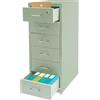 Zoobotanica Cassettiera con 6 cassetti, armadietto portatile in metallo, con chiave, cassettiera, per casa e ufficio, 28 x 41 x 69 cm (verde)