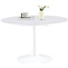 buybyroom Tavolo da pranzo rotondo moderno tavolo da pranzo, scrivania per cucina, sala da pranzo, soggiorno e ufficio, per 4-6 persone, Ø 120 cm, bianco