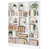 Amveya Libreria Bianca con 17 Scomparti Scaffale a Cubi Divisorio per Ambienti Scaffale Libreria Mobile Contenitore per Soggiorno