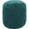 Mendler Poggiapiedi Pouf Elegante HWC-D22 Velluto 39x39x42cm Verde