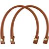 alwaiiz 2 pezzi con bottone a pressione in pelle, manico di ricambio per borse, accessori per borsa rimovibile per fai da te (marrone)
