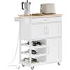 SoBuy carrello cucina con prese, 75x37,6x86,5 cm, cucina e caffè