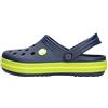 Crocs Unisex Bambino Crocband Clog Kids Sabot, Navy/Volt Green, 32/33 EU