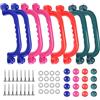 JONRRYIN Maniglia di Sicurezza per Parco Giochi, Maniglie per Telaio per Arrampicata, Maniglie Sicurezza Antiscivolo per Bambini, Accessori per Casetta da Gioco (8pcs-A)
