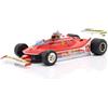 OPO 10 Auto di Formula 1 Compatibile con G. Villeneuve Ferrari 312T4#12 Vincitore GP Sud Africa Formula 1 1979 Scala 1/18 Bburago 16814