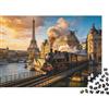 DAFUfbw Paris Steam Train 1000 Pezzo Puzzle Riciclato Paper Eiffel Tower Adult Jigsaws Impossibile Difficile Stimolante Allevia la Demenza Senile Fun 52x38cm/1000pcs
