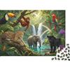 DAFUfbw Jungle Animals Puzzle per Adulti 1000 Pezzi Riciclabile Rainforest Scene Puzzles Interesting Family Game Props Fun Present for Holiday Blessings Gift 52x38cm/1000pcs