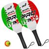 Sport1 One The Sport Maker Sport1 set racchettoni Beach Tennis in legno 12mm con palla. Racchettoni spiaggia resistenti. Racchette pro per mare, spiaggia e tempo libero con pallina beach tennis a rimbalzo controllato.