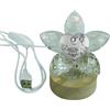 DLM Bomboniere DLM-A1492 Bomboniera Lampada a led cm 9x9x9 con icona a Cuore e Fonte Battesimale su fiore in Cristallo brillante completa di scatola utile per Santo Battesimo di un bambino o bambina