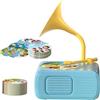 Generico Giocattolo Musicale Per Grammofono - Grammofono Per Bambini Con 96 Carte Di Apprendimento | Giradischi Fonografici Per Bambini Da 1 A 5 Anni | Offerta Intrattenimento Per Ragazzi E Ragazze Dai 3 Ai 6