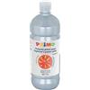 PRIMO primi passi 1000 ml, Argento, Tempera colorata in bottiglia, Colori lavabili brillanti, 204BR1000910