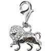 Depesche 11785-063 Charms Express Yourself - Ciondolo per collane e bracciali, Leone, Placcato Argento, Come Piccolo Regalo