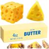HHDESHSL 3 Pezzi Cheese Butter Squishy Stress Ball, Palla antistress, Squishy Cheese and Butter con Formaggio e Burro, Gioco Morbido da Premere per Adulti, Ufficio, Festa, Decorazione Food e Idea Regalo