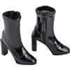 HiPlay Toys centro 1/6 Stivaletti Punta Quadrata Tacco Spesso Nero Versatile Scarpe Alte Donna Per Figure Azione
