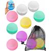 CATZUM Gavettoni & Palloncini d'Acqua Riutilizzabili 8 Pezzi Silicone, Autosigillanti, Ricarica Rapida | Colorati con Sacca Rete per Giochi Estivi Bambini Feste.