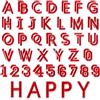 ASTARON 72 pezzi toppe termoadesive con lettere e numeri, 3,8 cm alfabeto ricamato A-Z, numeri 0-9, per abiti, calze, jeans, cappelli, accessori fai-da-te (rosso)